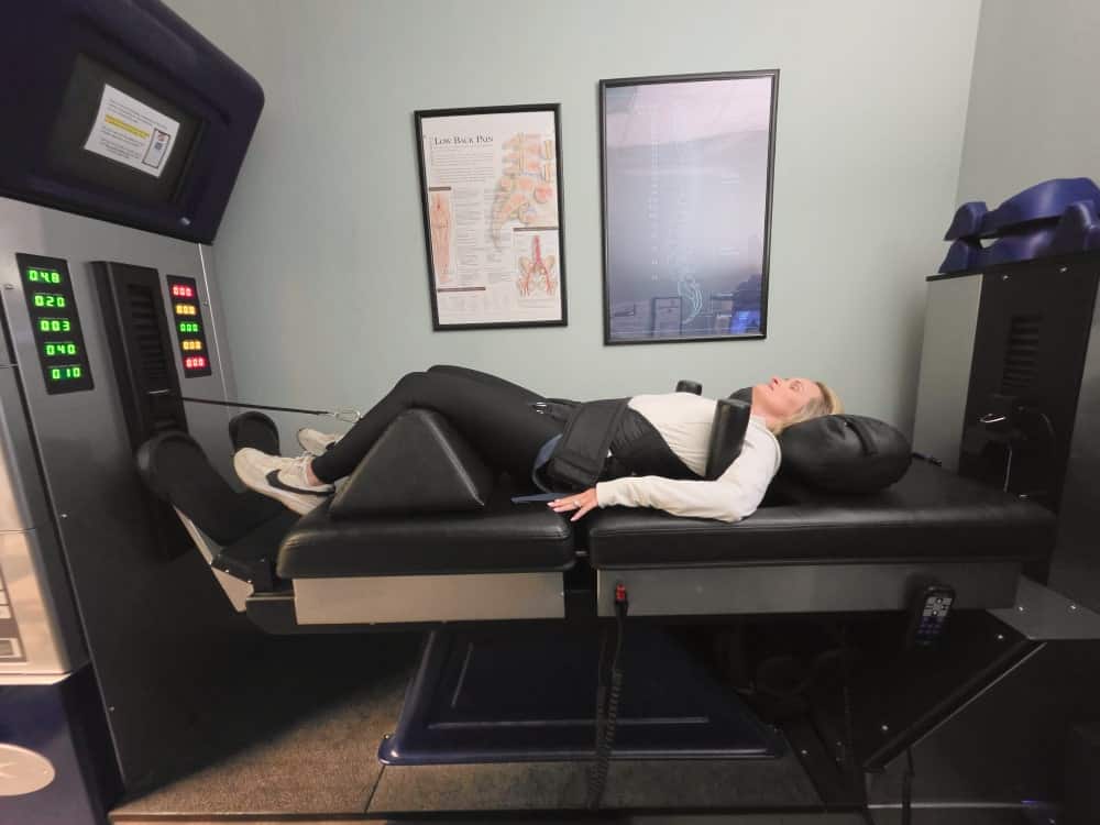 DRX9000C Spinal Decompression machine available at Hart Chiropractic in Geneva, Illinois