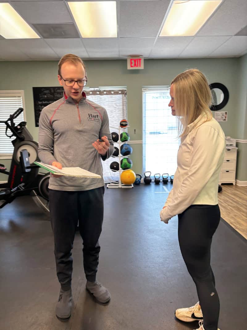 functional fitness evaluation at Hart Chiropractic in downtown Geneva Illinois